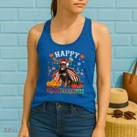 Halloween Thanksgiving Christmas Rottweiler Hallothanksmas Gift Women's Tank Top thumb 2