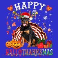 Halloween Thanksgiving Christmas Rottweiler Hallothanksmas Gift Baby Bodysuit thumb 2
