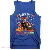 Halloween Thanksgiving Christmas Rottweiler Hallothanksmas Gift Tank Top thumb 0