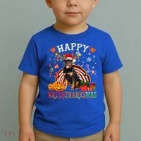 Halloween Thanksgiving Christmas Rottweiler Hallothanksmas Gift Toddler T-Shirt thumb 2