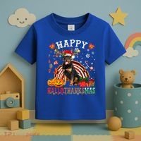 Halloween Thanksgiving Christmas Rottweiler Hallothanksmas Gift Toddler T-Shirt thumb 3