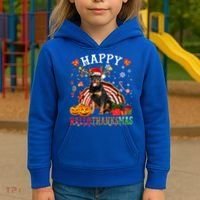 Halloween Thanksgiving Christmas Rottweiler Hallothanksmas Gift Kids Hoodie thumb 3