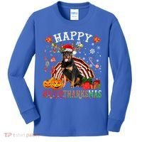 Halloween Thanksgiving Christmas Rottweiler Hallothanksmas Gift Kids Long Sleeve Shirt thumb 0