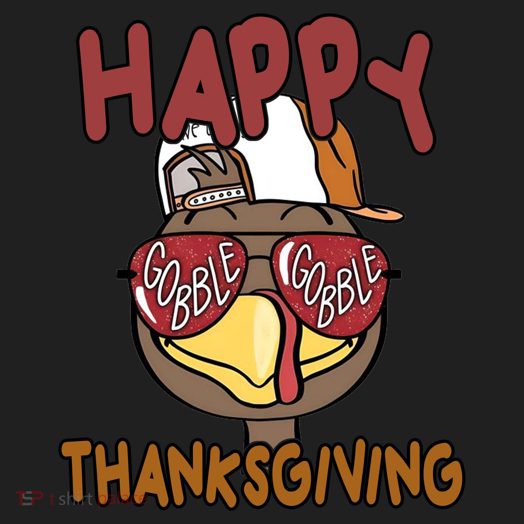 Happy Thanksgiving Cool Gobble Turkey Women's Sweatshirt