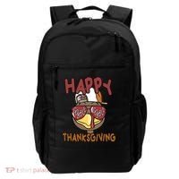 Happy Thanksgiving Cool Gobble Turkey Backpack thumb 0