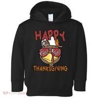 Happy Thanksgiving Cool Gobble Turkey Toddler Hoodie thumb 0