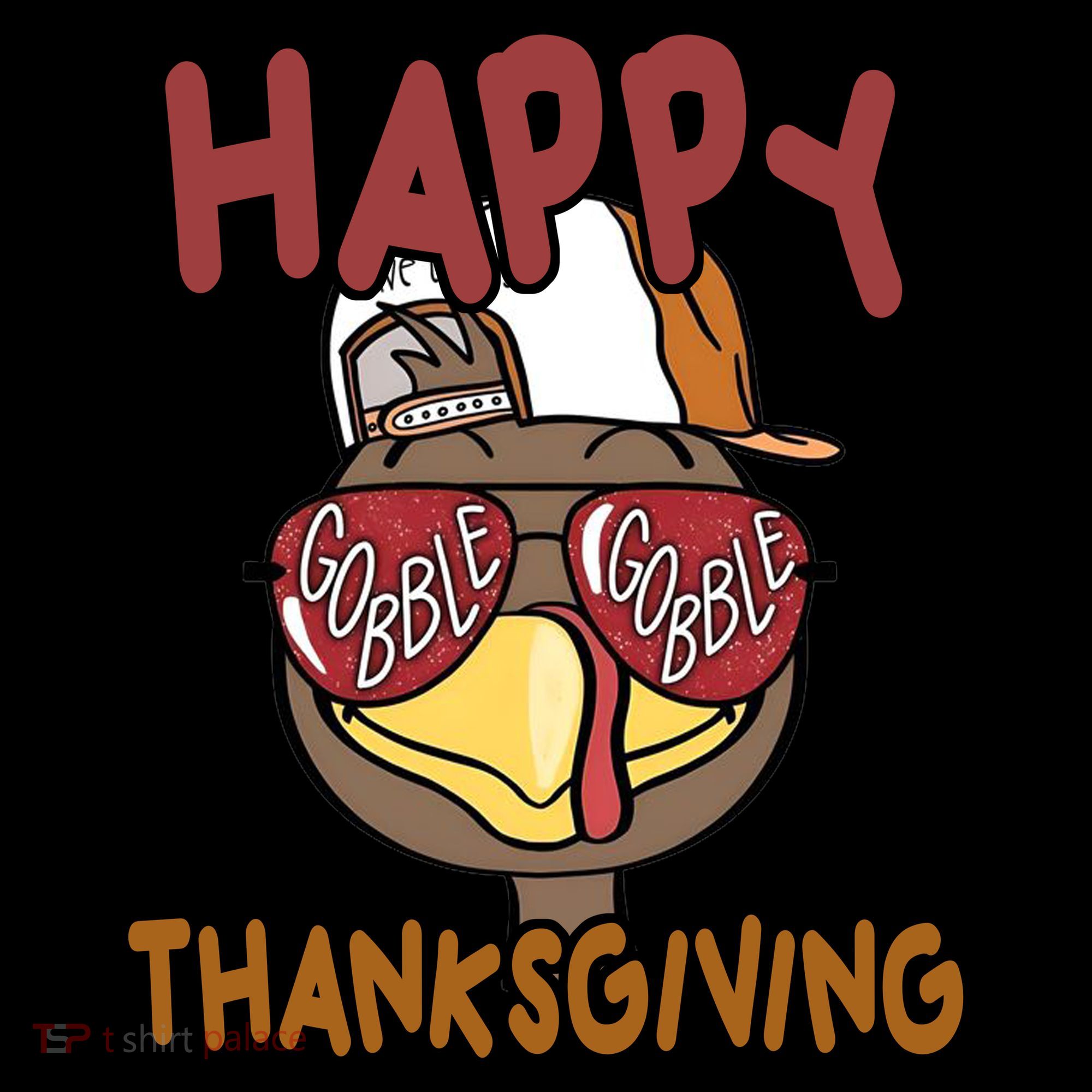 Happy Thanksgiving Cool Gobble Turkey Toddler Hoodie