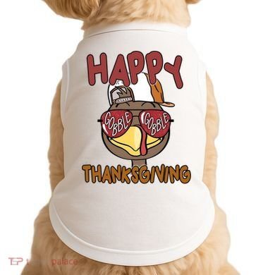 Happy Thanksgiving Cool Gobble Turkey Doggie Tank