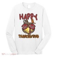 Happy Thanksgiving Cool Gobble Turkey Long Sleeve Shirt thumb 0