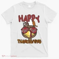 Happy Thanksgiving Cool Gobble Turkey T-Shirt thumb 0