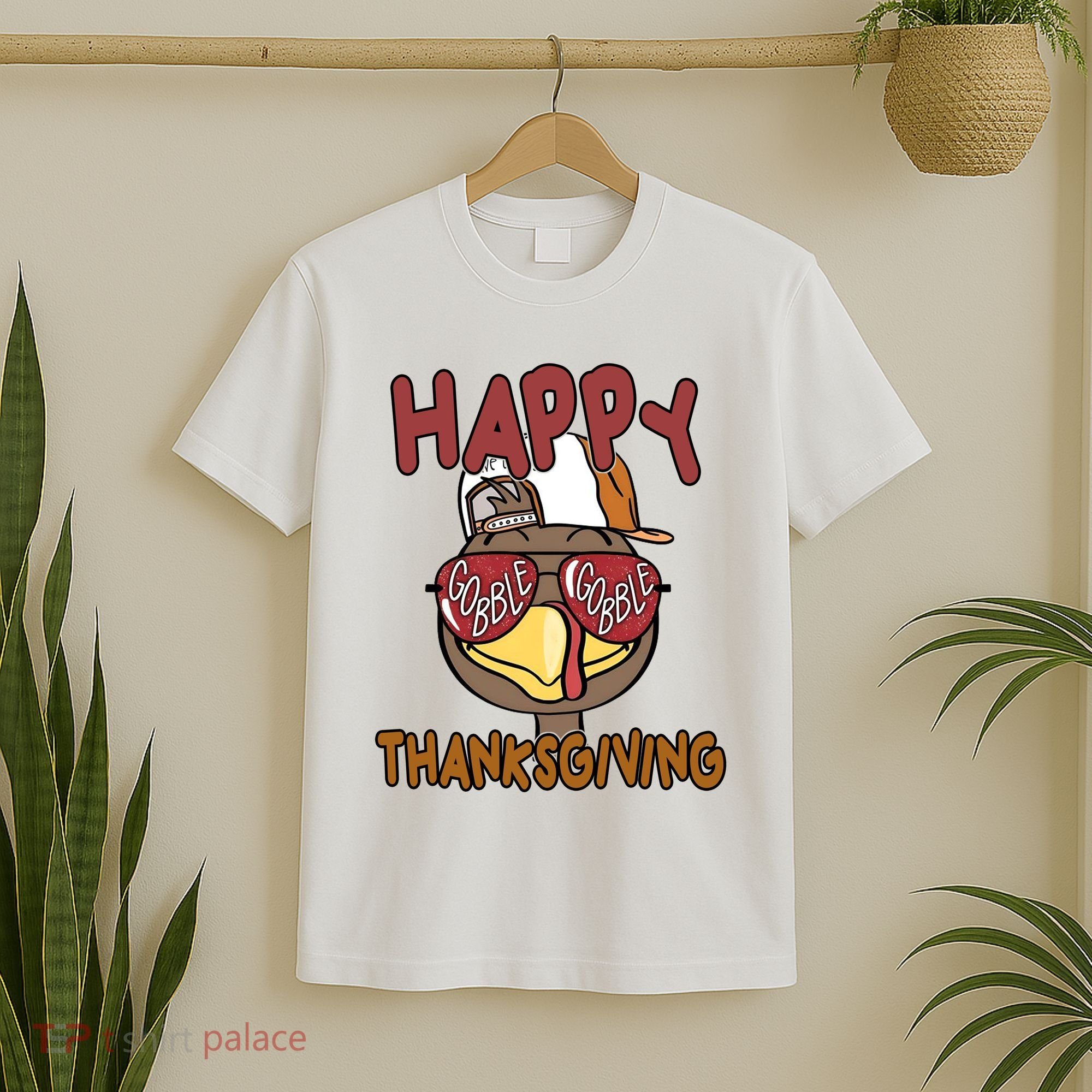 Happy Thanksgiving Cool Gobble Turkey T-Shirt