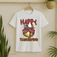Happy Thanksgiving Cool Gobble Turkey T-Shirt thumb 2
