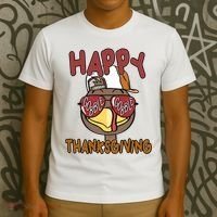 Happy Thanksgiving Cool Gobble Turkey T-Shirt thumb 3