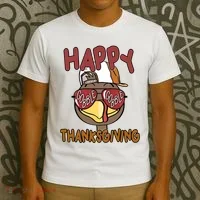Happy Thanksgiving Cool Gobble Turkey T-Shirt thumb 3