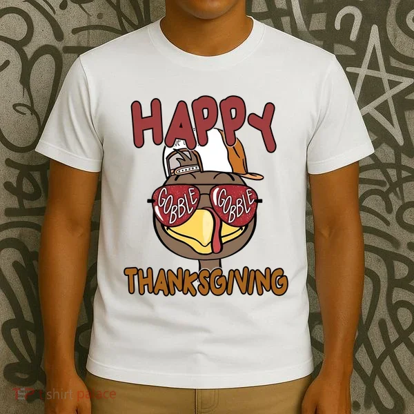 Happy Thanksgiving Cool Gobble Turkey T-Shirt