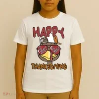 Happy Thanksgiving Cool Gobble Turkey T-Shirt thumb 4