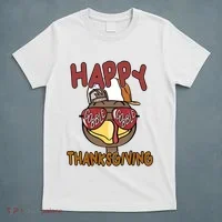 Happy Thanksgiving Cool Gobble Turkey T-Shirt thumb 5