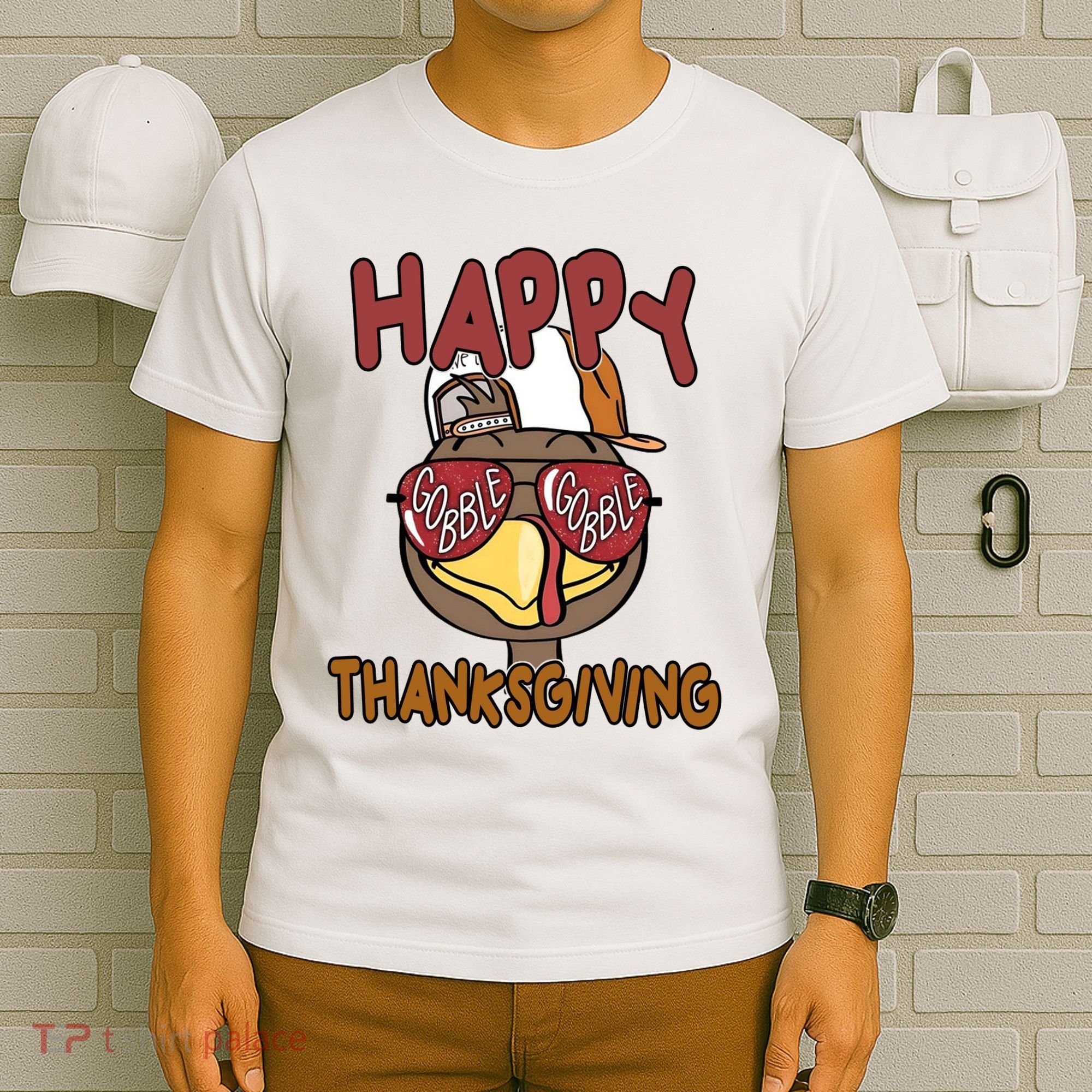 Happy Thanksgiving Cool Gobble Turkey T-Shirt