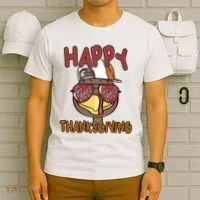 Happy Thanksgiving Cool Gobble Turkey T-Shirt thumb 6