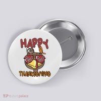 Happy Thanksgiving Cool Gobble Turkey Button thumb 0