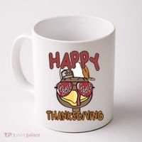 Happy Thanksgiving Cool Gobble Turkey Coffee Mug thumb 0