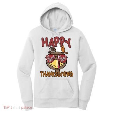 Happy Thanksgiving Cool Gobble Turkey Women's Hoodie