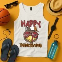 Happy Thanksgiving Cool Gobble Turkey Tank Top thumb 4