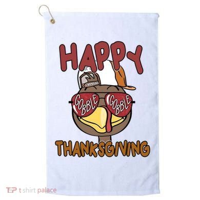 Happy Thanksgiving Cool Gobble Turkey Golf Towel