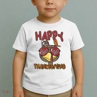 Happy Thanksgiving Cool Gobble Turkey Toddler T-Shirt thumb 2