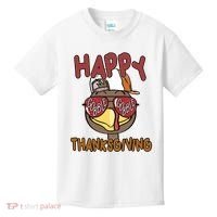 Happy Thanksgiving Cool Gobble Turkey Kids T-Shirt thumb 0