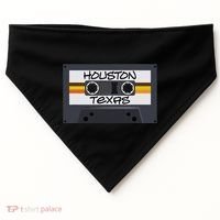Houston Texas Cassette Tape USA-Made Doggie Bandana thumb 0