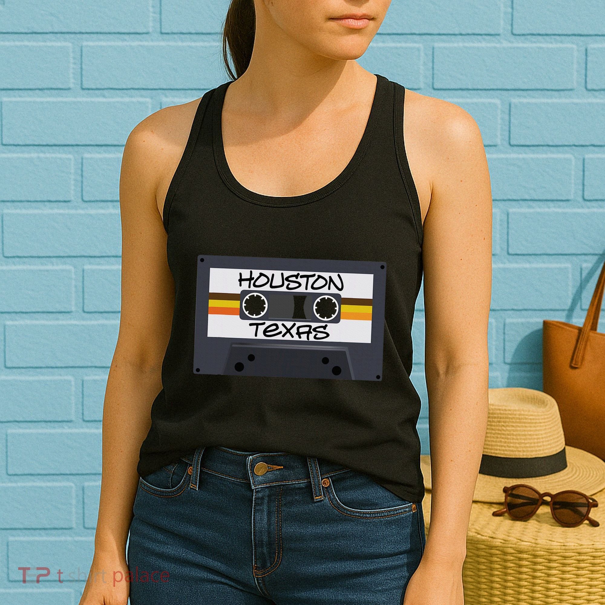 Houston Texas Cassette Tape Women's Tank Top