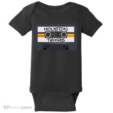 Houston Texas Cassette Tape Baby Bodysuit