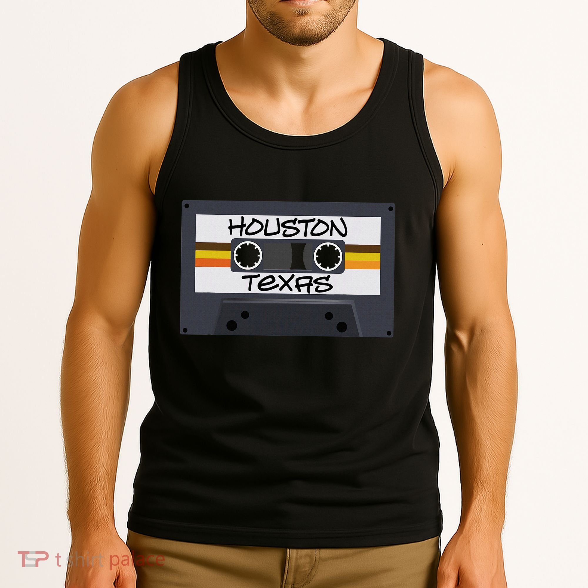 Houston Texas Cassette Tape Tank Top