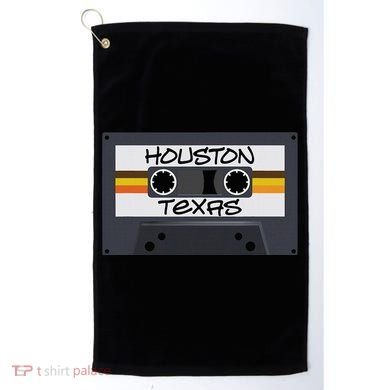 Houston Texas Cassette Tape Golf Towel