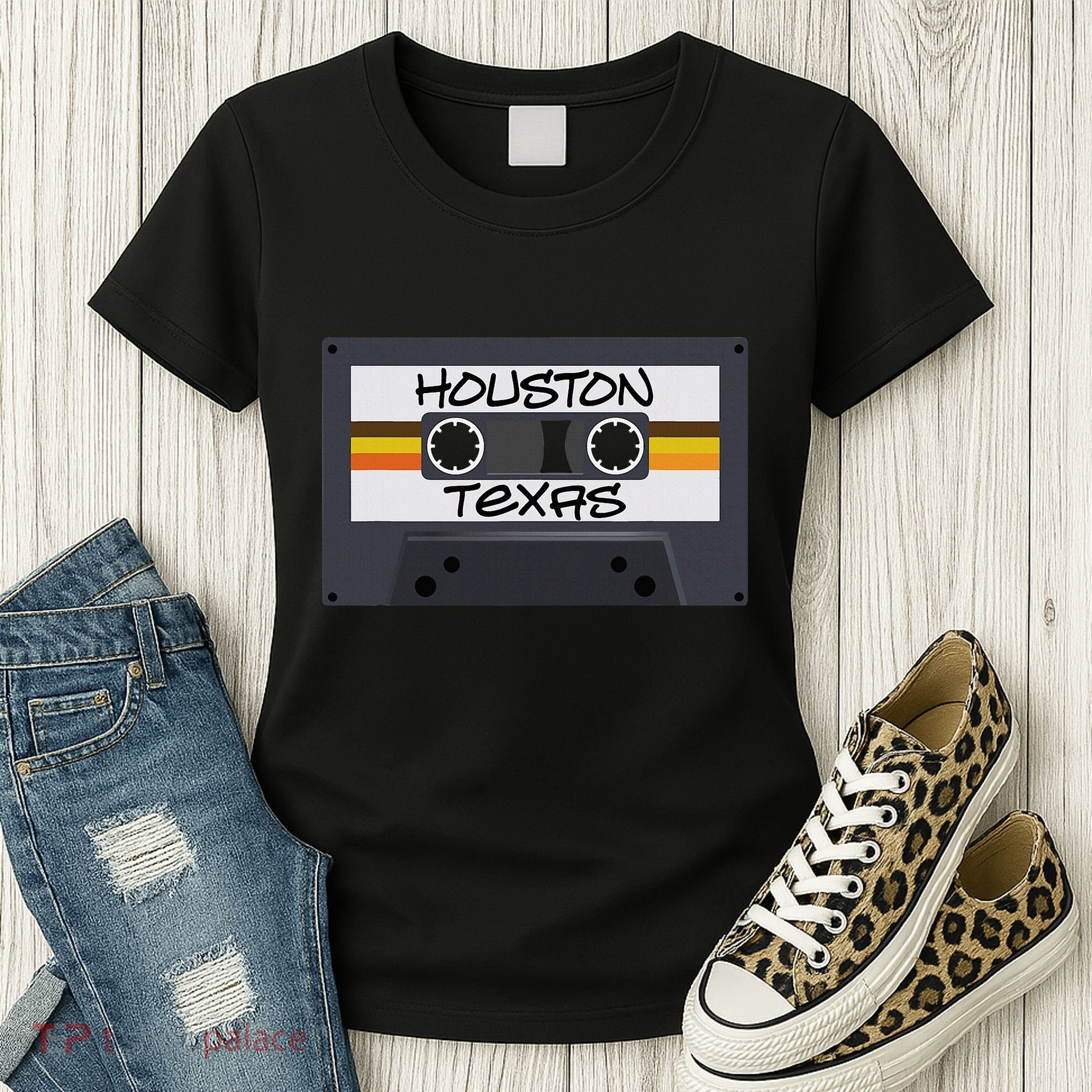 Houston Texas Cassette Tape Women's T-Shirt
