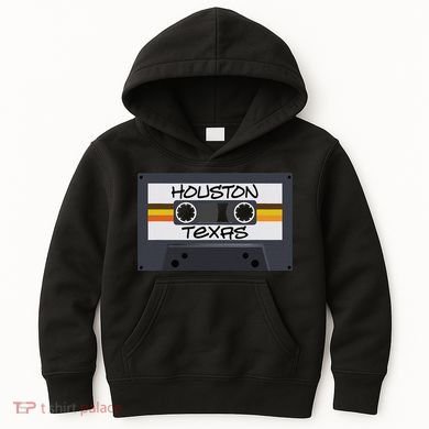 Houston Texas Cassette Tape Kids Hoodie