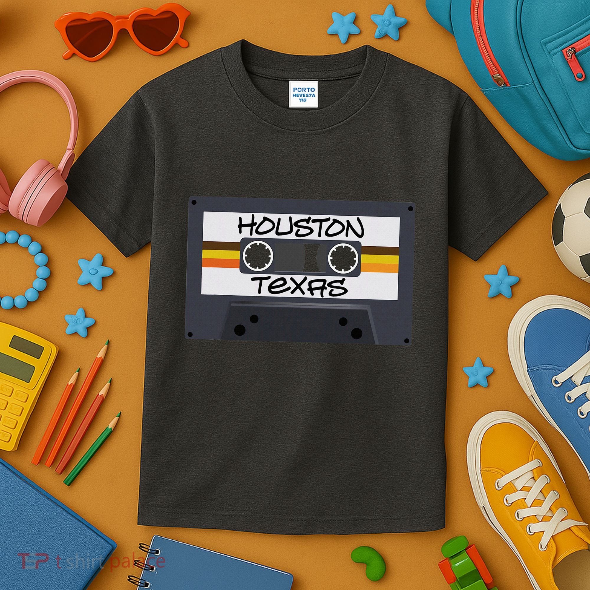 Houston Texas Cassette Tape Kids T-Shirt