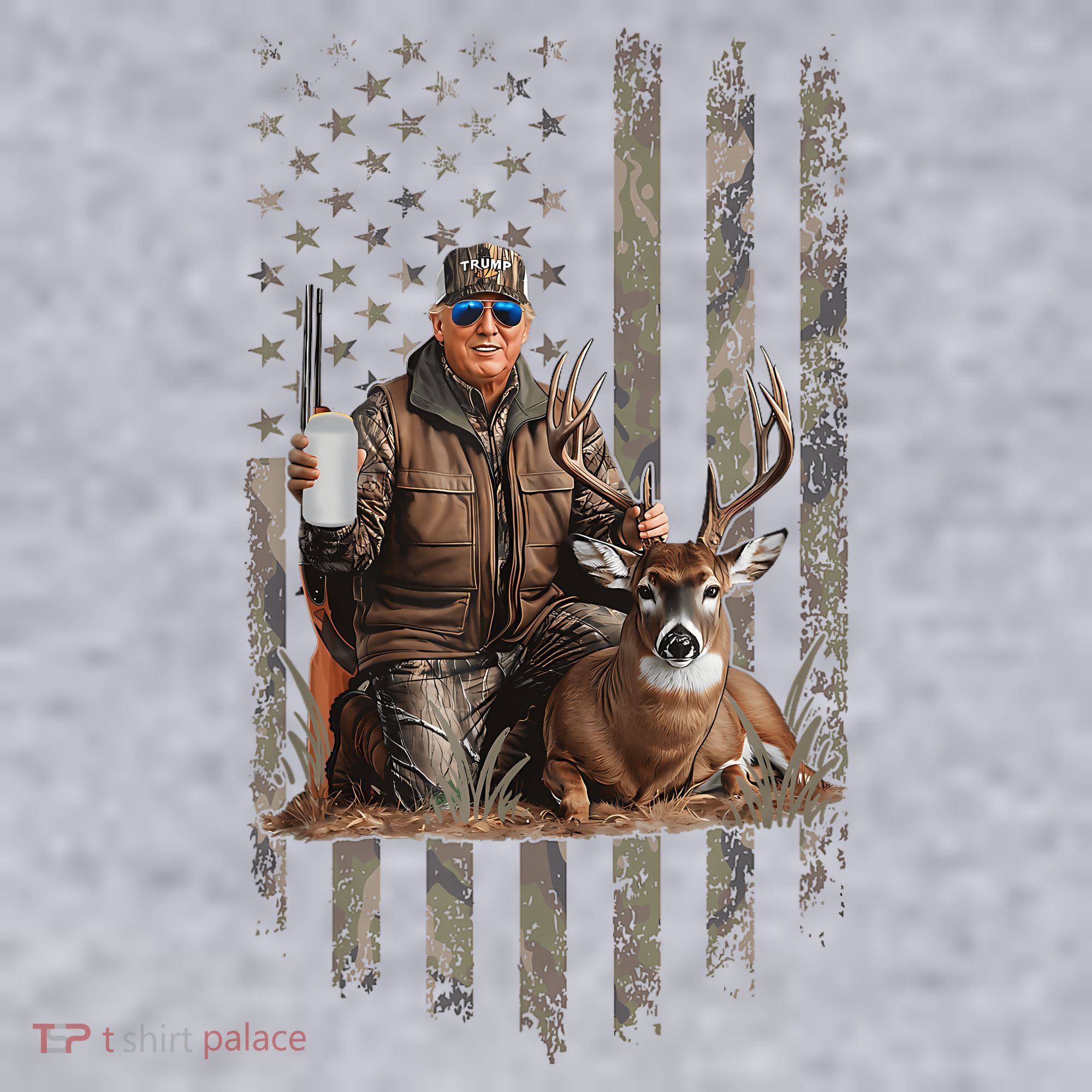 Hunting Trump Camouflage Usa Flag Deer Hunting Season Maga Women's Sweatshirt