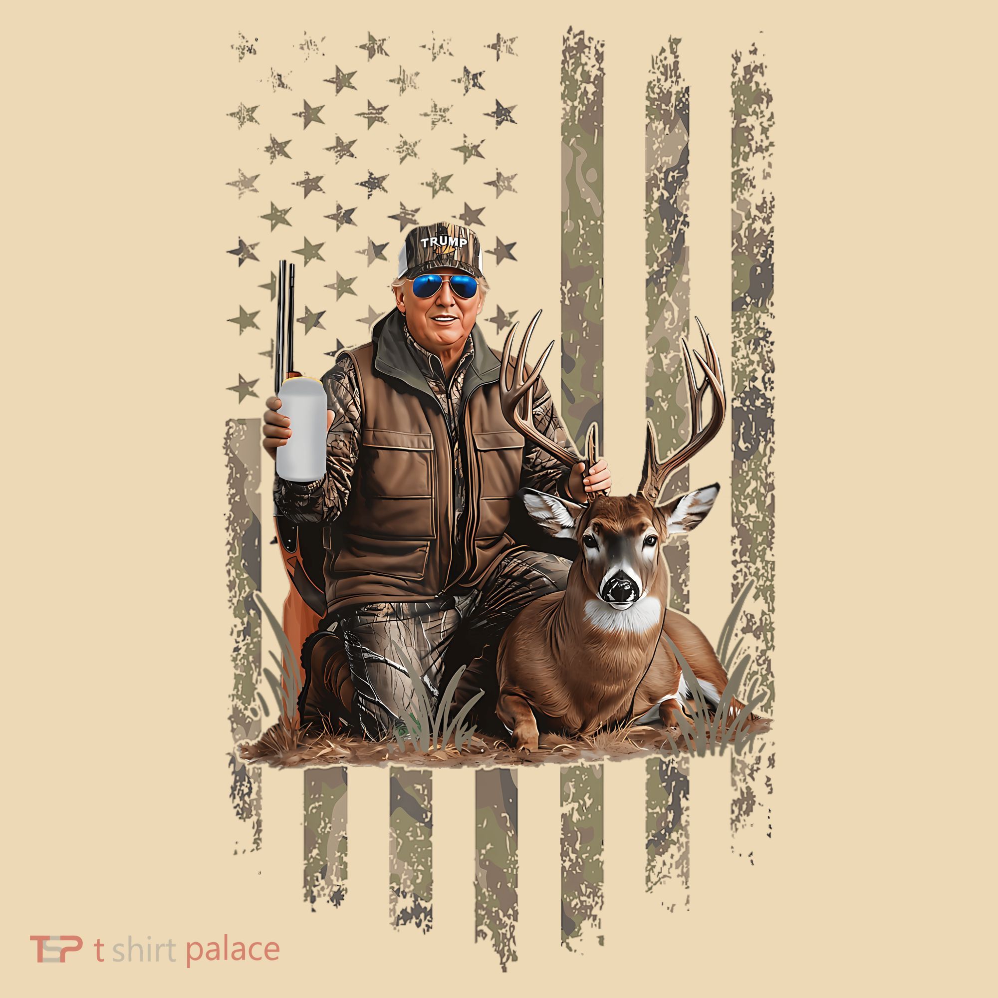Hunting Trump Camouflage Usa Flag Deer Hunting Season Maga Tote Bag