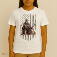 Hunting Trump Camouflage Usa Flag Deer Hunting Season Maga T-Shirt thumb 4
