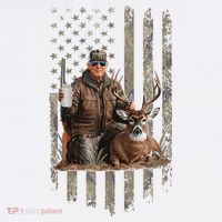 Hunting Trump Camouflage Usa Flag Deer Hunting Season Maga T-Shirt thumb 7
