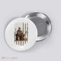 Hunting Trump Camouflage Usa Flag Deer Hunting Season Maga Button thumb 0