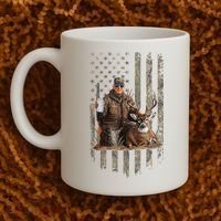 Hunting Trump Camouflage Usa Flag Deer Hunting Season Maga Coffee Mug thumb 2