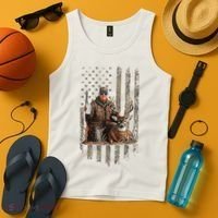 Hunting Trump Camouflage Usa Flag Deer Hunting Season Maga Tank Top thumb 4