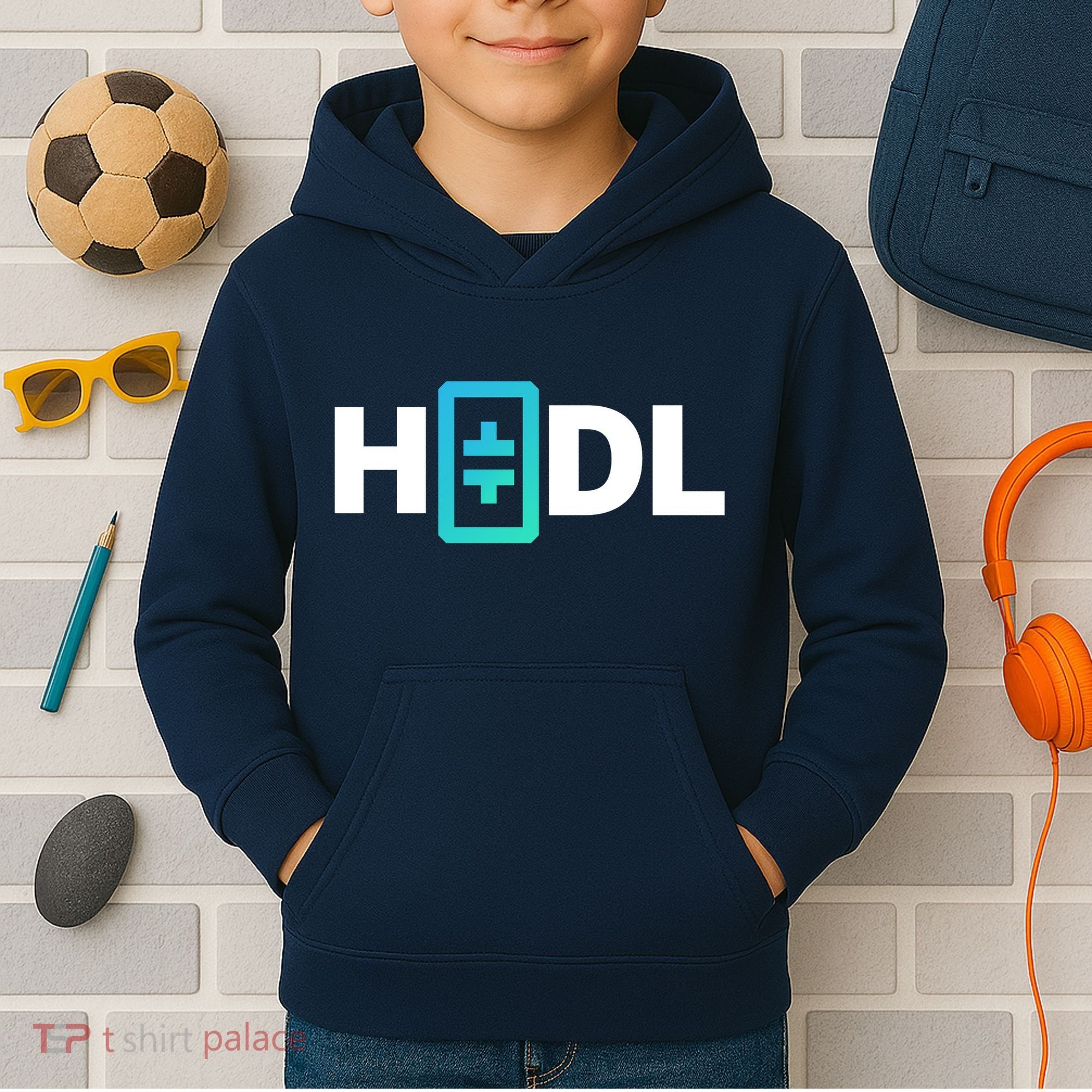HODL Theta Crypto, Theta Logo, DeFi Theta Crypto, HODL Theta Kids Hoodie