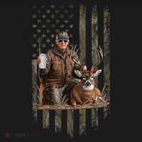 Hunting Trump Camouflage Usa Flag Deer Hunting Season Maga Coaster thumb 2