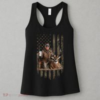 Hunting Trump Camouflage Usa Flag Deer Hunting Season Maga Women's Tank Top thumb 3