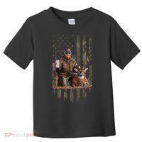 Hunting Trump Camouflage Usa Flag Deer Hunting Season Maga Toddler T-Shirt thumb 0