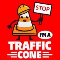 Halloween Traffic Cone Costume IM A Traffic Cone Santa Hat thumb 1